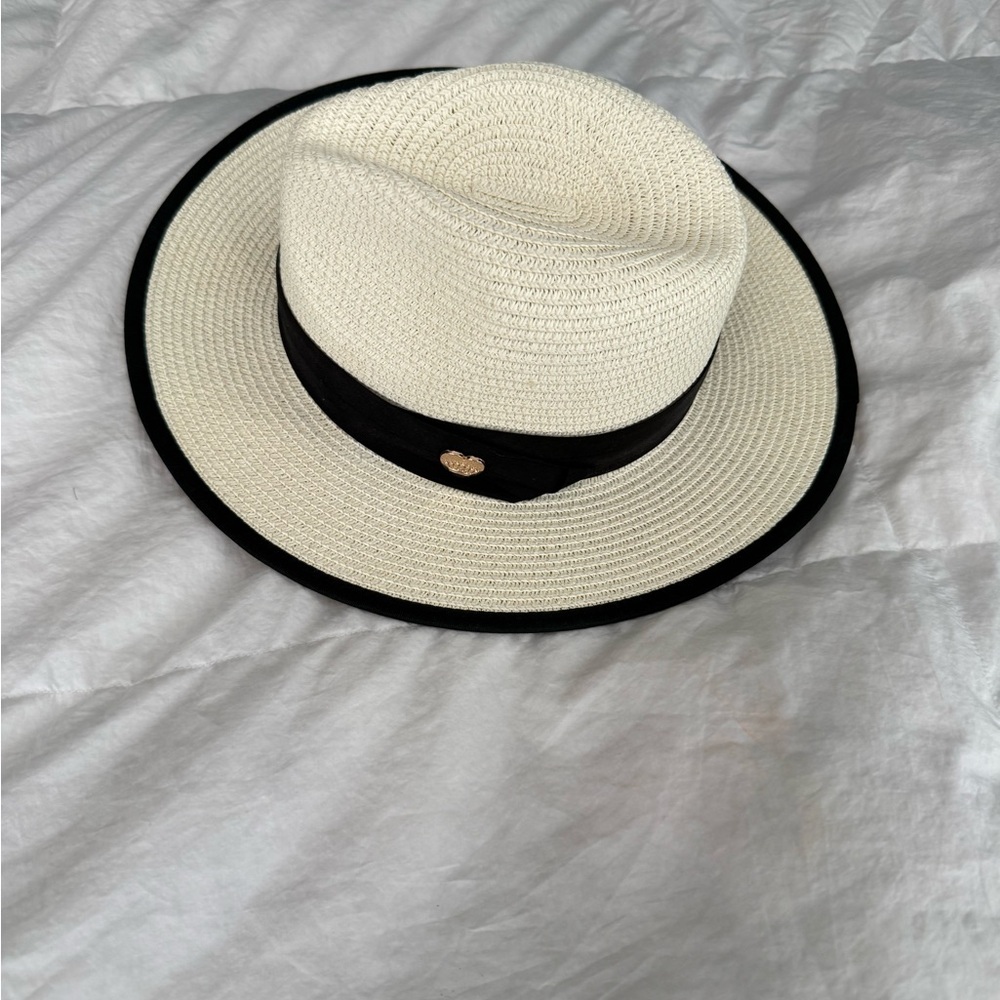 Elegant Cream and Black Women's Hat